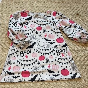 Spooky Boo Kids Halloween Dress - Pink & Black